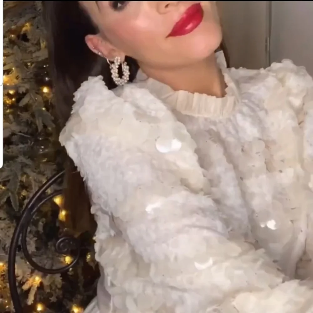 Zara Ruffled sequin top - Picture 11 of 14